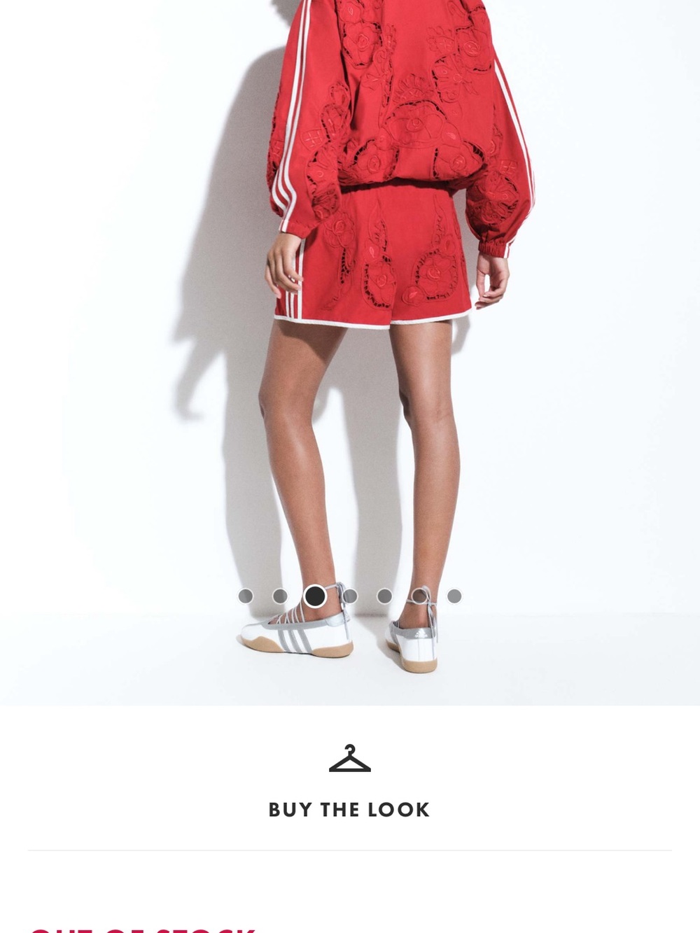adidas x ASOS cutwork sprinter shorts in red - Picture 4 of 5